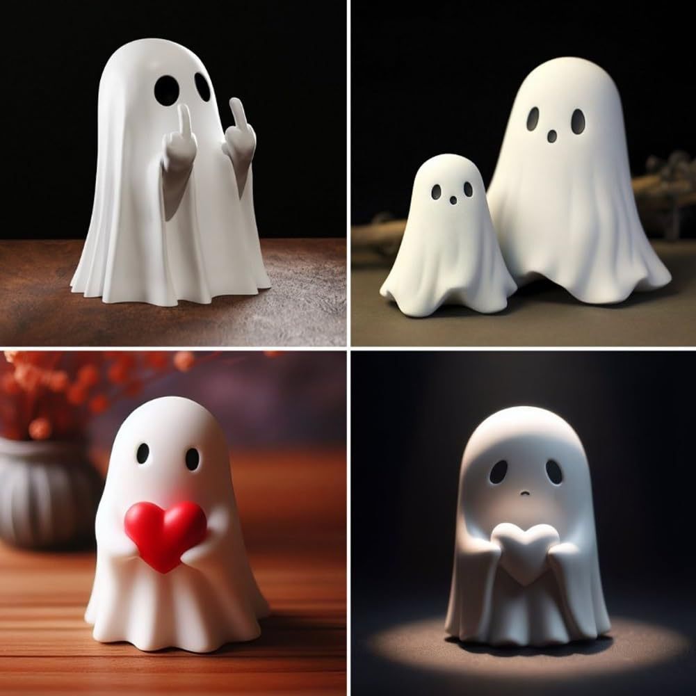 Cute Ghost Home Statues