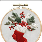 Load image into Gallery viewer, DIY Christmas Embroidery Craft Kit
