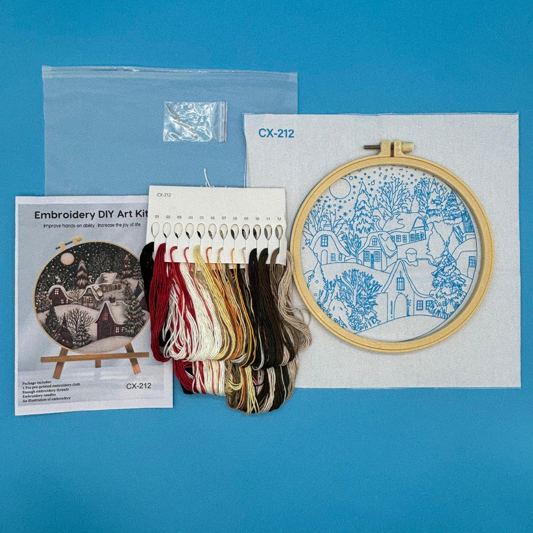 Christmas Eve Embroidery Fabric Set