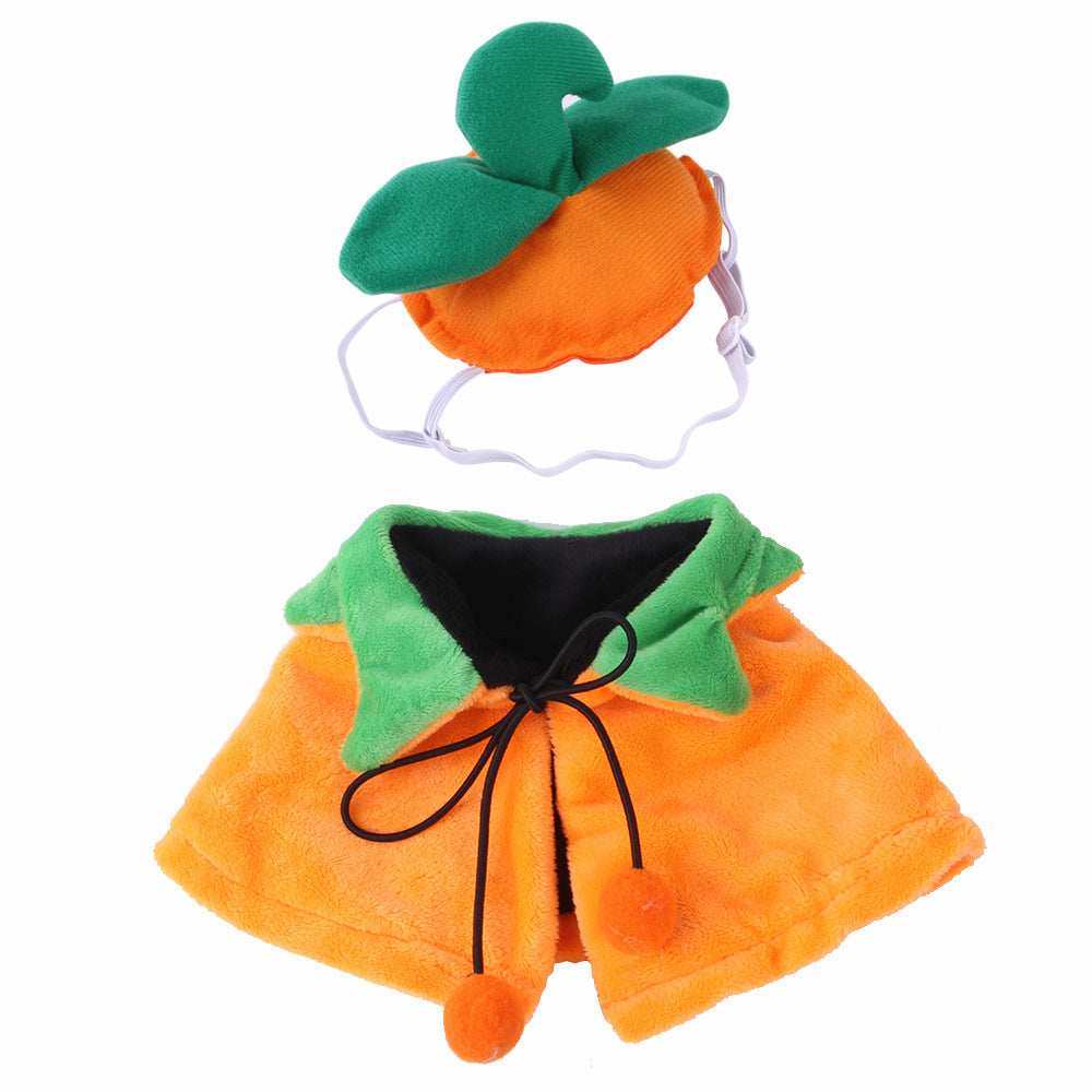 Double-Sided Pumpkin Pet Cloak