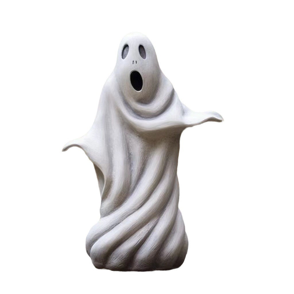 White Ghost Garden Statue