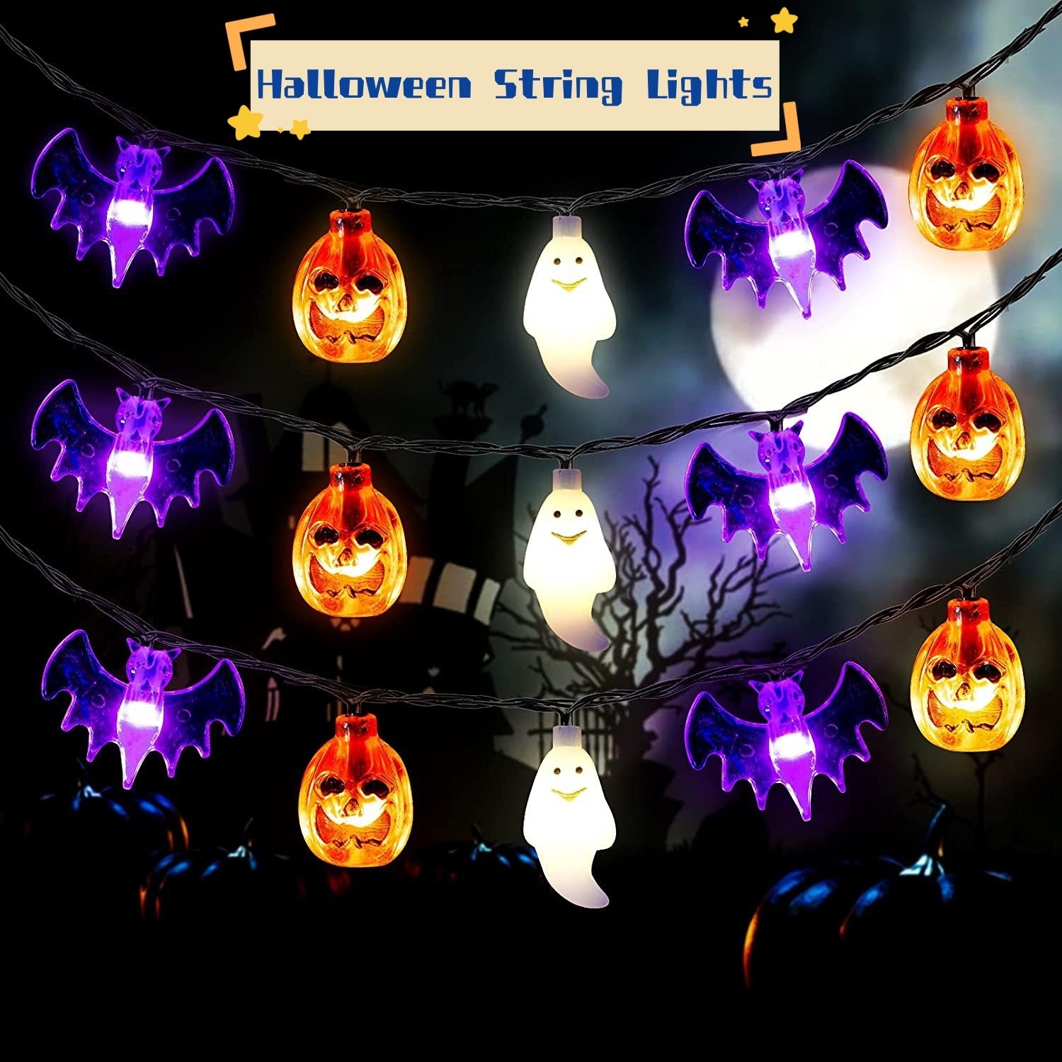 Halloween LED Pumpkin String Lights
