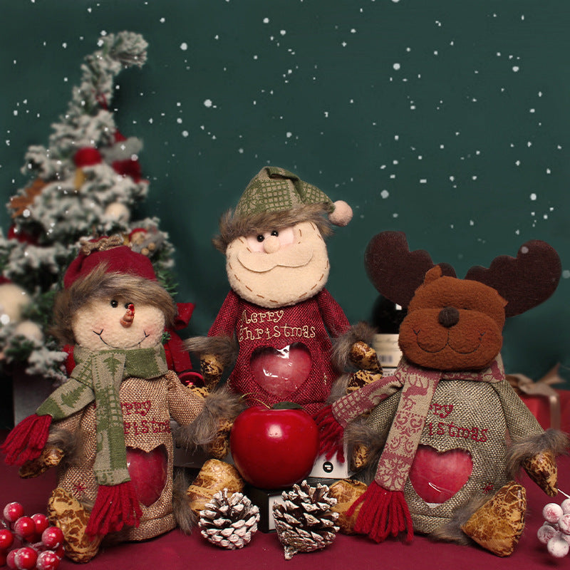 Santa Snowman Holiday Gift Bag