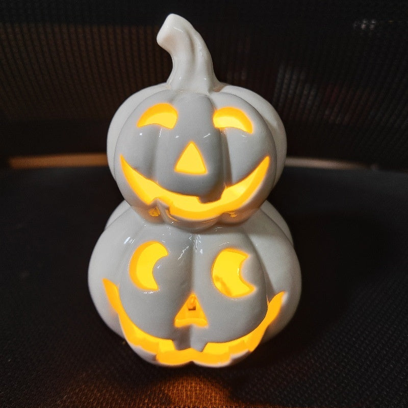 Luminous Pumpkin Skull Décor