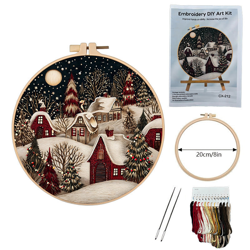 Christmas Eve Embroidery Fabric Set