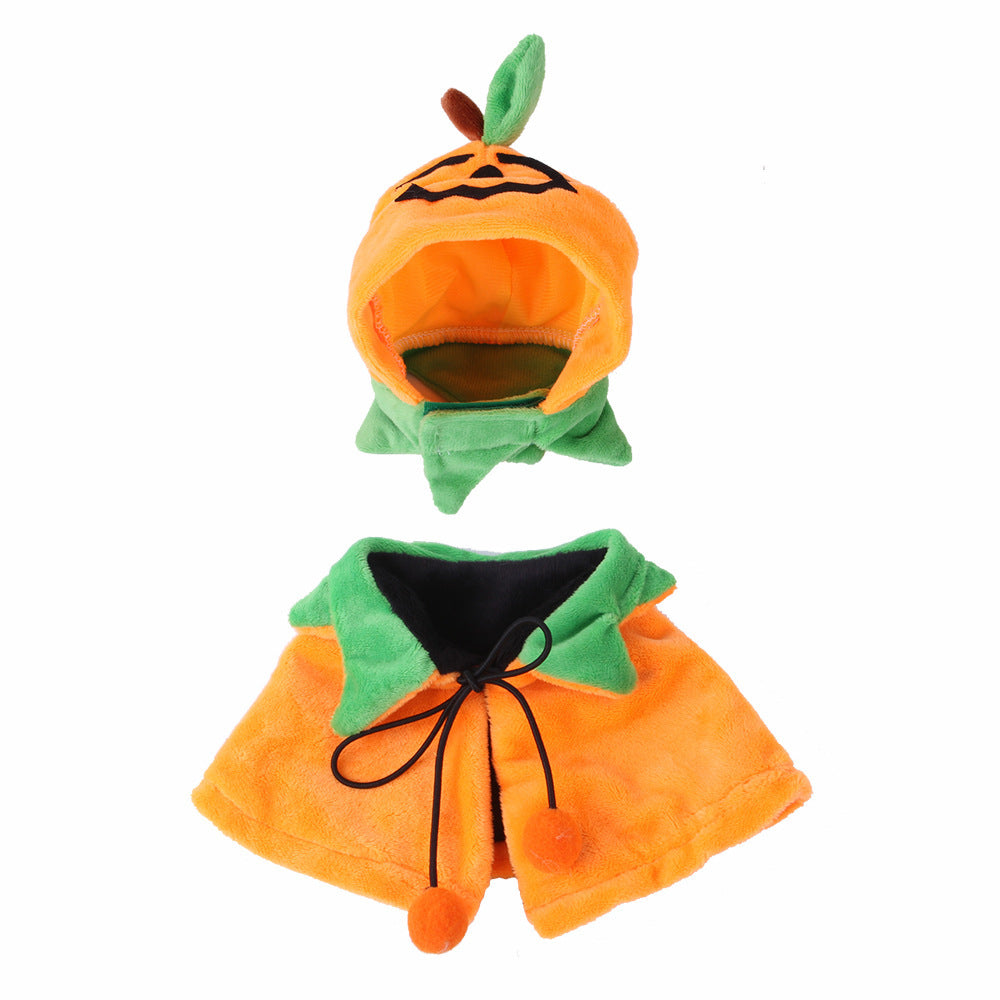 Double-Sided Pumpkin Pet Cloak