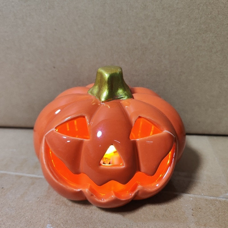 Luminous Pumpkin Skull Décor
