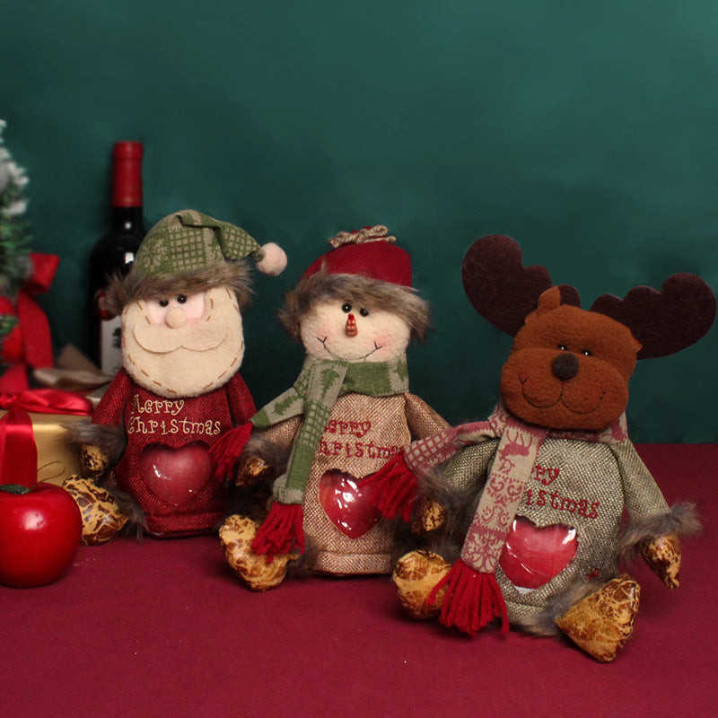 Santa Snowman Holiday Gift Bag